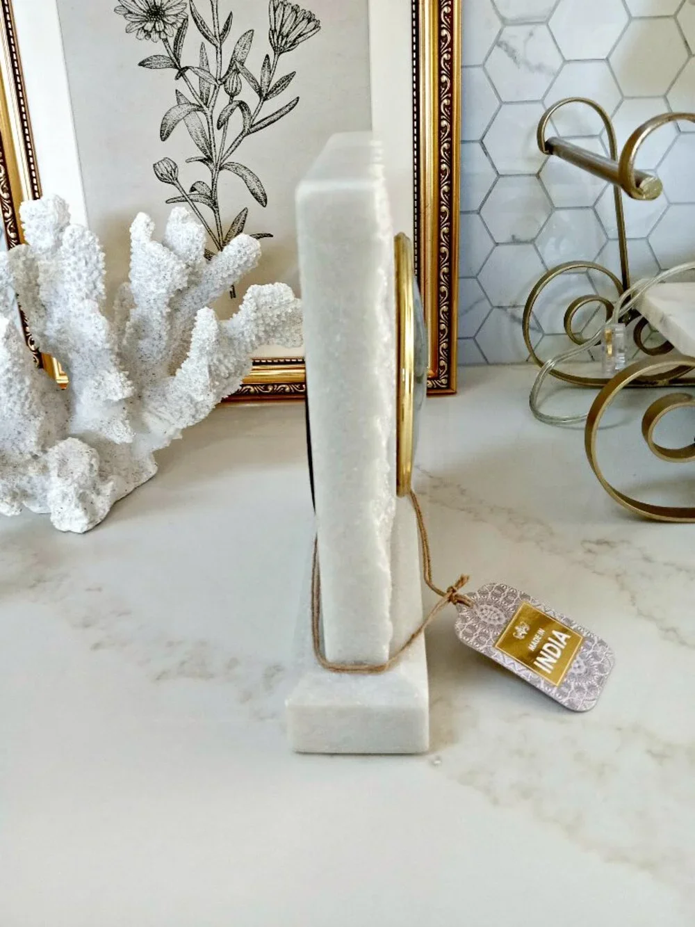 NEW! EXQUISITE NATURAL QUARTZ STONE CLOCK Oh MY!